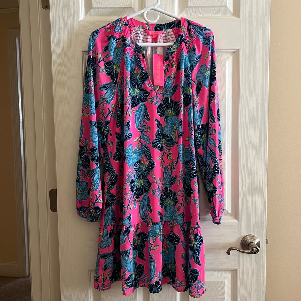 NWT: Lilly Pulitzer “Lucee” long sleeve flounce dress